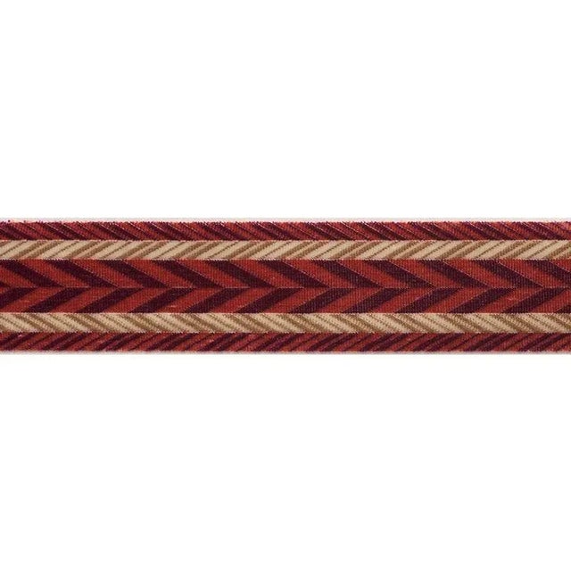 A truly exquisite velvet tape, this richly colored chevron pattern has an elegant, silky shimmer. • Sold as a 2-yard...