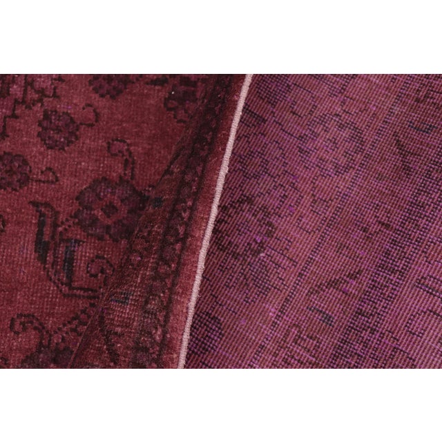Purple Retro Purple/Brown Wool Rug - 6'10'' X 9'8'' For Sale - Image 8 of 10