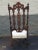 Antique Gothic Jacobean Style Carved Ornate Walnut Throne Accent Chair For Sale - Image 10 of 10