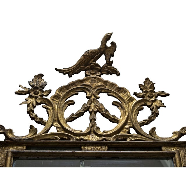 Rococo Antique Italian Louis XVI Style Mirror For Sale - Image 3 of 12