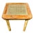 Solid Wood, End Table With Rattan-Woven Top For Sale