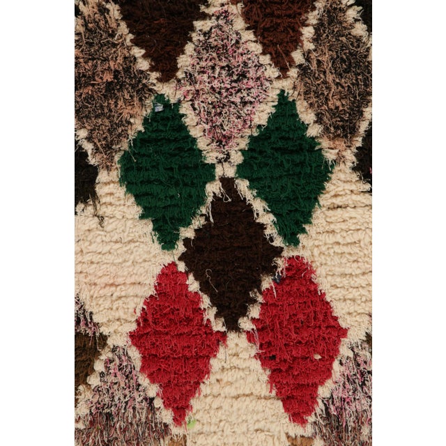 Traditional Vintage Moroccan Runner Rug With Multicolor Diamond Patterns, From Rug & Kilim For Sale - Image 3 of 7