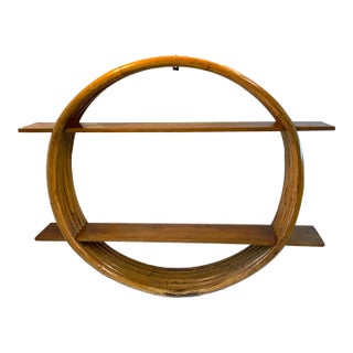 Vintage Bamboo Wall Shelf For Sale