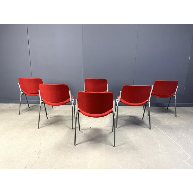1970s Vintage DSC 106 Side Chairs by Giancarlo Piretti for Castelli, 1970s, Set of 6 For Sale - Image 5 of 12