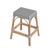 Wood Robias 24.5 in. Seat Height Rectangular Rattan Backless Counter Stool with Footrest, White/Gray Dot / Natural Rattan Frame For Sale - Image 7 of 7