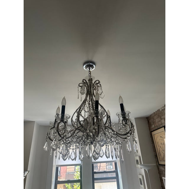 Bronze 1950s Venetian Style Chandelier For Sale - Image 8 of 8