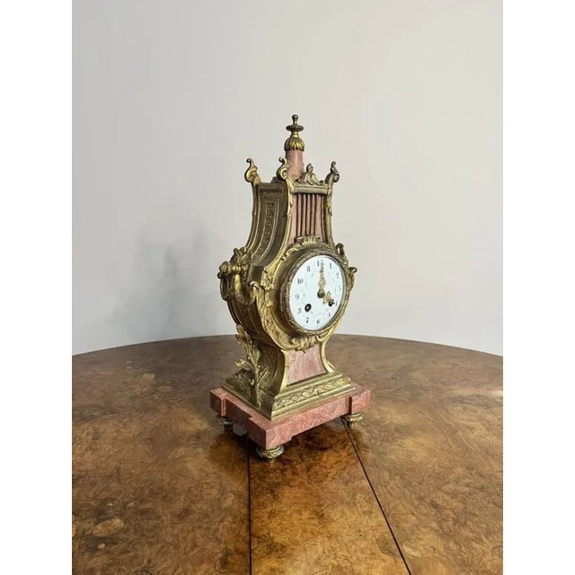 Victorian French Mantle Clock, 1880s For Sale - Image 3 of 11