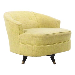 Kroehler Upholstered Swivel Lounge Chair For Sale