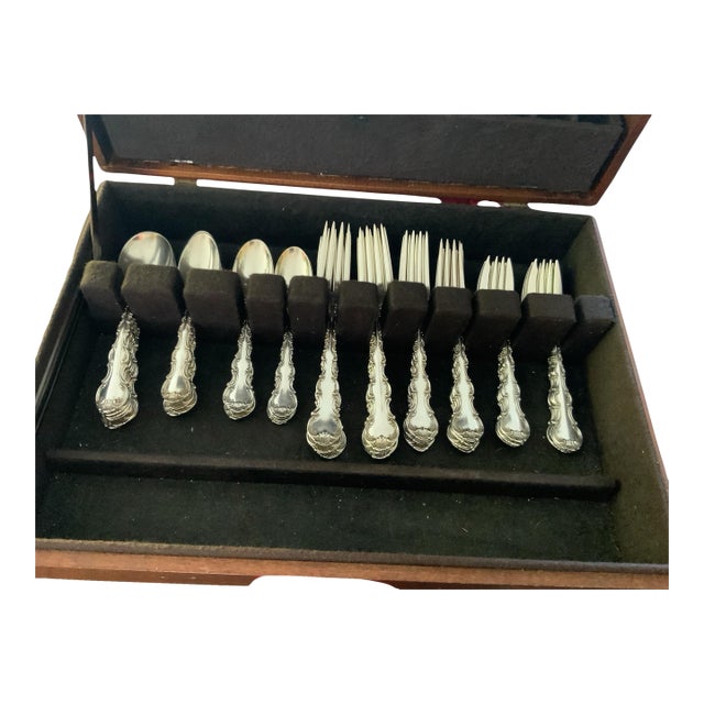 1970s Strasbourg by Gorham Sterling Silver Flatware Set Service 94 Pieces For Sale