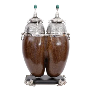 Early 20th Century Coco De Mer Tea Caddy