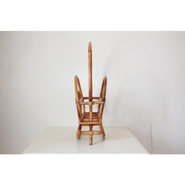 1960s Wicker and Bamboo Porta Magazine Rack, 1960s For Sale - Image 5 of 16