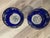 Mid-Century Modern Pair of Bohemian Traube Nachtmann Cobalt Blue Cut Crystal Wine Glasses For Sale - Image 3 of 10