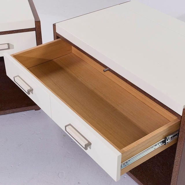 Wood Eurocraft Walnut Nightstands - Pair For Sale - Image 7 of 10