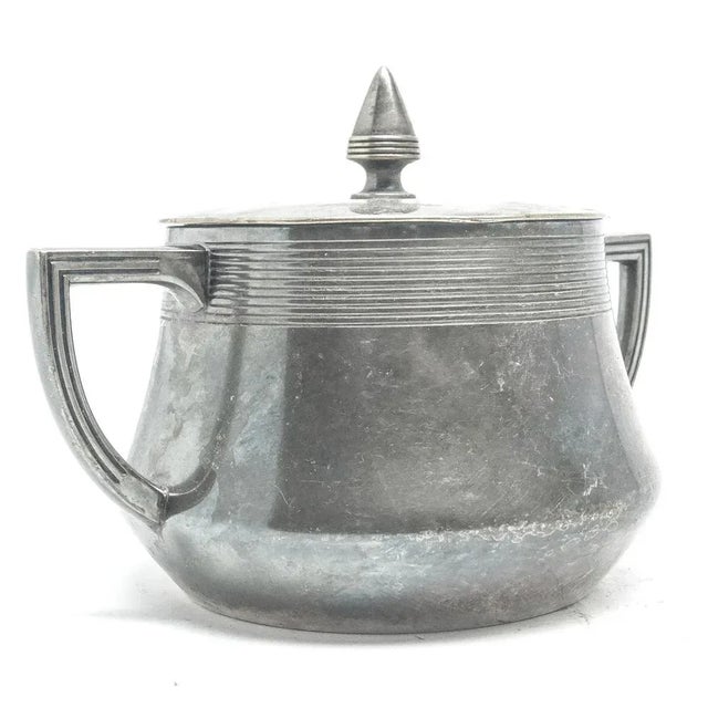 Early 20th Century Sugar Bowl from WMF, Germany, 1890s, in Very Good conditions. Designed 1890 to 1919 This piece has an...