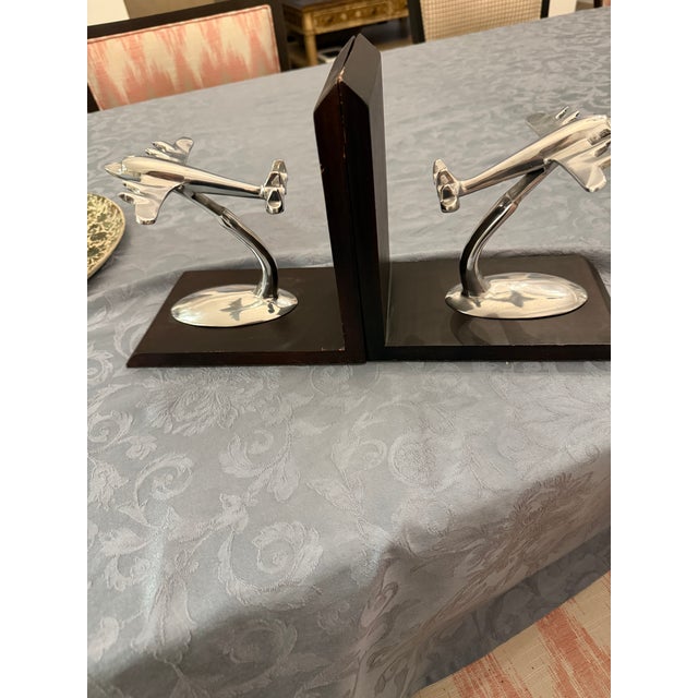 Mid Mid Century Airplane Bookends Aeronautical Decor For Sale In Greenville, SC - Image 6 of 8