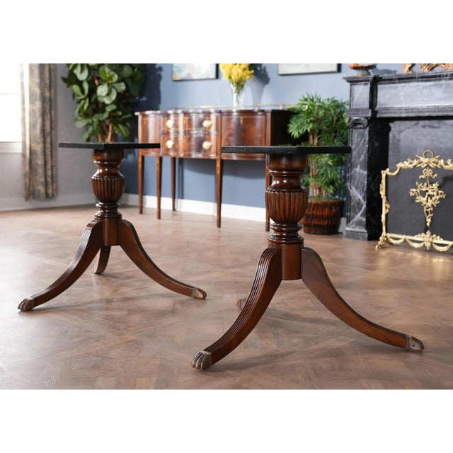Traditional Long Oval Mahogany Dining Table For Sale - Image 10 of 11