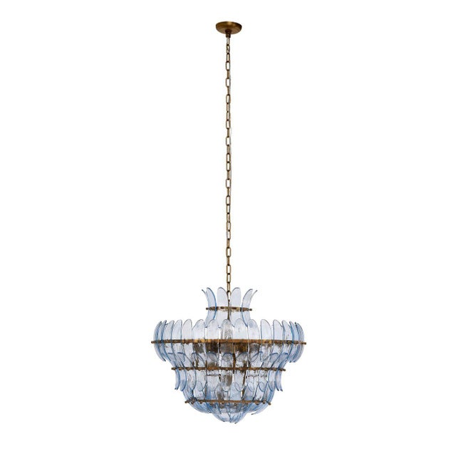 Metal Jamie Young Arcade Chandelier in Pale Blue Glass For Sale - Image 7 of 7