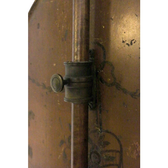 Early 19th Century Early American Stenciled Maple Pole Screen For Sale - Image 5 of 8