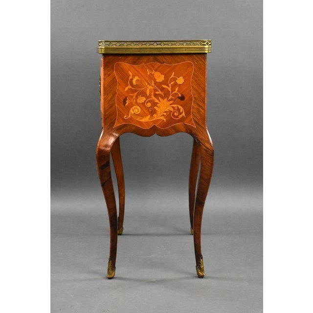 French Marquetry Side Cabinet, 1870s For Sale - Image 6 of 12
