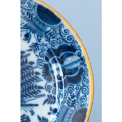 Blue 18th Century Dutch Delft Blue and White Peacock Plates, Set of 2 For Sale - Image 8 of 16