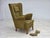Danish Highback Armchair in Green Furniture Wool, 1960s For Sale - Image 4 of 18