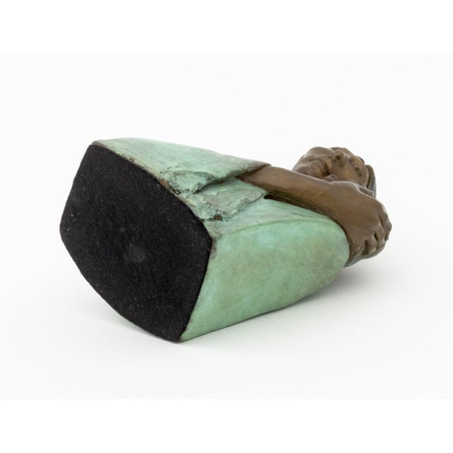 Jean Juhlin "Mother & Child" Patinated Bronze Sculpture For Sale - Image 11 of 11
