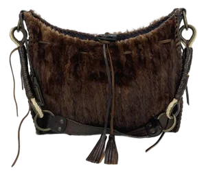 Mid 20th Century Dolce and Gabbana Brown Mink Fur Shoulder Bag