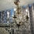 Brass and Crystal Tear Drop Multi Arm Chandelier For Sale - Image 11 of 11