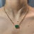 Contemporary 14k Yellow Gold 9.66ct East-West Emerald Paperclip Link Chain Solitaire Necklace For Sale - Image 3 of 18
