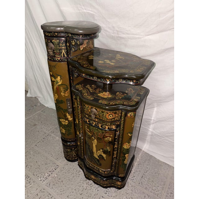 Wood Chinese Lacquered Wood Cabinet, 1920 For Sale - Image 7 of 16