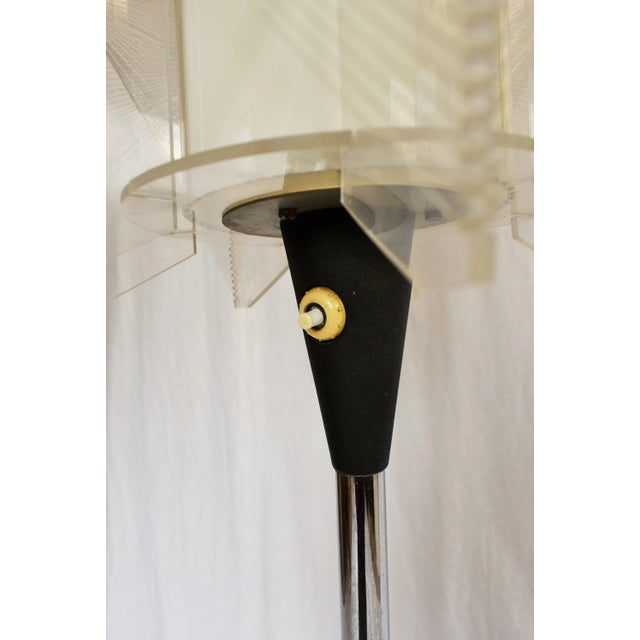 Mid-Century Czechoslovakian Floor Lamp in Nylon and Metal, 1950s For Sale - Image 17 of 18