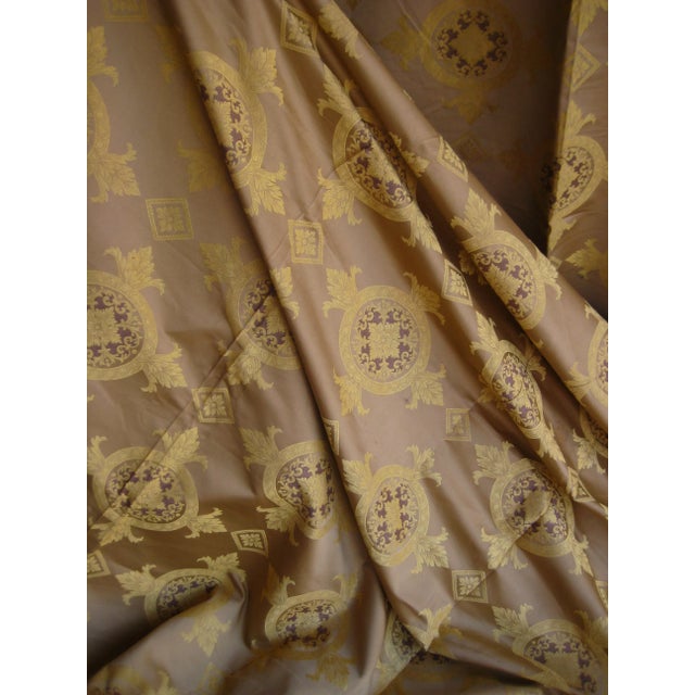French Mid 19th Century Pair of French Empire Silk Panels Over 10 Yards For Sale - Image 3 of 12