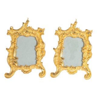 Napoleon III Gilt Bronze Picture Frames, 19th Century, Set of 2 For Sale