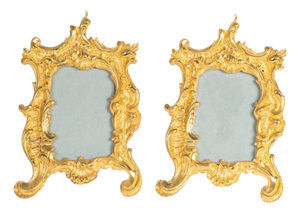 Napoleon III Gilt Bronze Picture Frames, 19th Century, Set of 2