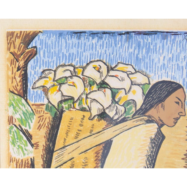 “Vendedoras De Flores ” Serigraph Print by Alfredo Ramos Martinez For Sale - Image 4 of 8