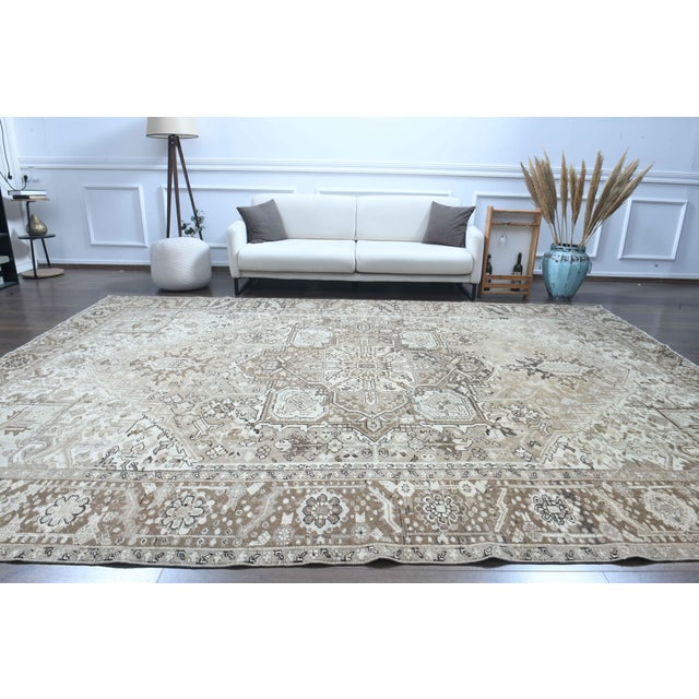 Vintage Persian Hand-Knotted area rug is a semi-antique vintage area rug. The ' 60s Eastern region of Anatolian's unique...