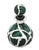 Being offered is a sterling silver and crystal perfume bottle from the Art Nouveau period. It has a deep-green glass with...