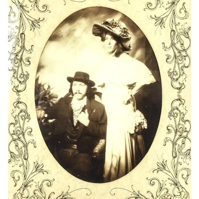 Glass Framed Photography With Antique Vintage Fashion Theme a Pair For Sale - Image 7 of 8
