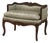 19th Century French Louis XV Walnut Vanity Armchair For Sale