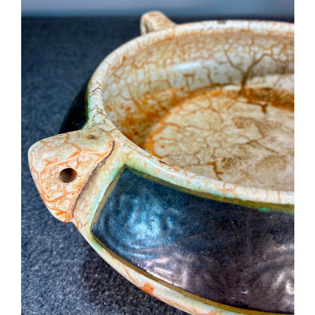 1920s Ditmar Urbach (Czechoslovakia) Alienware Pottery Bowl For Sale In Greenville, SC - Image 6 of 10
