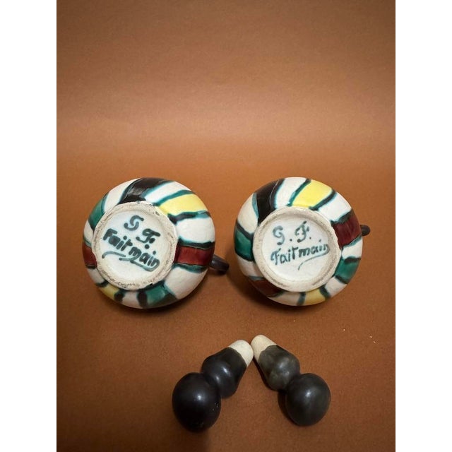 French Ceramic Vases by Gabriel Fourmaintraux, 1950, Set of 2, in Very Good conditions. Designed 1950 to 1959 This piece...