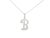 18K White Gold Diamond B Initial Pendant Slide Necklace Estate For Sale - Image 4 of 4