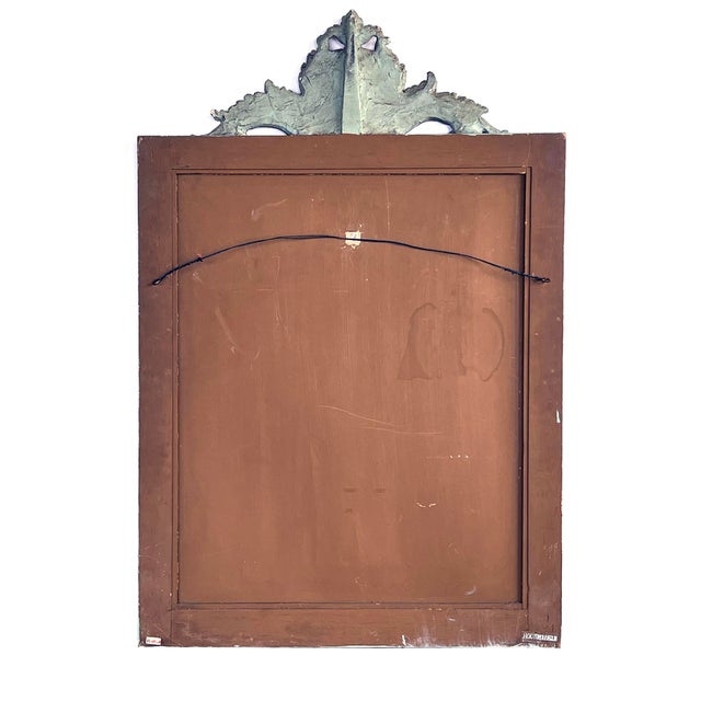 Gold Borghese Italian Neoclassical Style Giltwood Mirror With Exuberant Crest For Sale - Image 8 of 8