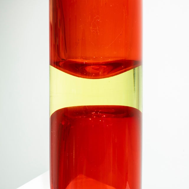 Hand-Crafted Red Murano Double Vase, 1970 For Sale - Image 4 of 8