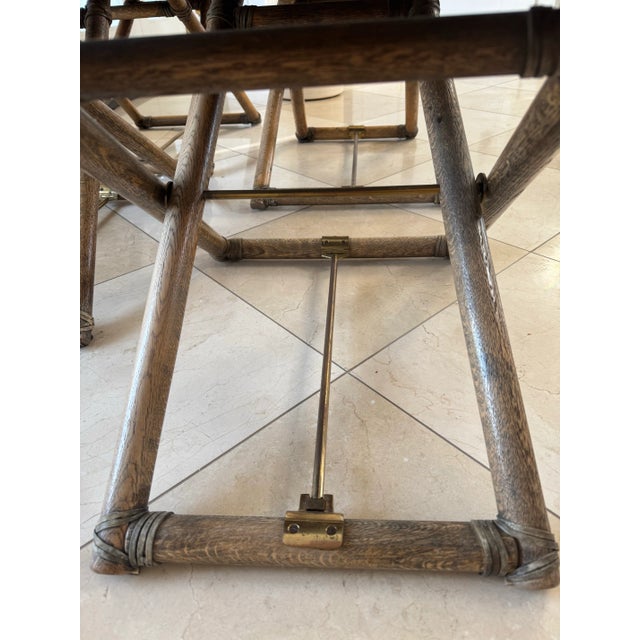 Rare Set of 4 McGuire Director’s Chairs For Sale - Image 11 of 12