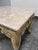 Beige Schnadig Fine Furniture French Provincial Carved Wood + Marble Side Table For Sale - Image 8 of 12