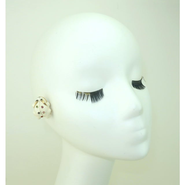Late 20th Century Judith Leiber Enamel Frog Earrings With Glass Cabochon Stones, a Pair For Sale - Image 10 of 10