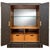 Campaign 20th -C. Regency Campaign Style Leather and Brass Bar Cabinet / Armoire For Sale - Image 3 of 6