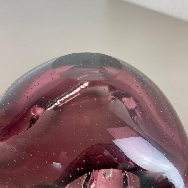 Large Pink Murano Bubble Glass Bowl or Ashtray, Italy, 1970s For Sale - Image 18 of 18