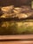 Kant Vintage Mid-Century Modern Oil Painting Yellow Flowers Green Vase Framed Signed 27”l X 21”w For Sale - Image 4 of 4